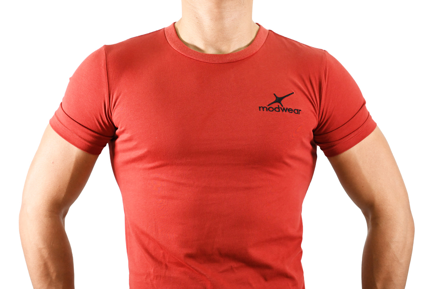 playera de manga corta color shedron, con Logotipo de Cuello Redondo Camiseta para Hombre